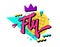 Bold creative slang lettering design in 90s style - Fly. Isolated hand drawn typography design element.